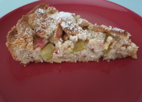 Rezept für Rhabarberkuchen mit Nüssen